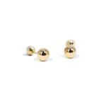 Aretes Bombita Tornillo Oro 18K - Imagen 4