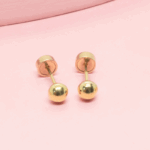 Aretes Bombita Tambor Oro 18K - Imagen 6