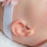 Aretes Bombita Tambor Oro 18K - Imagen 2