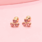 Trébol de corazones oro 18k