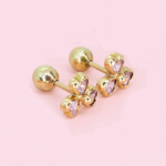 Trébol de corazones oro 18k - Imagen 3