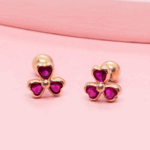 Trébol de corazones oro 18k - Imagen 4