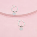 Argollas flor PLATA - Imagen 2