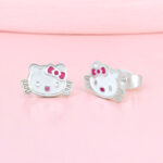 Arete kitty top plata