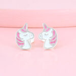Arete unicornio Plata 925