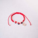 Pulsera protectora san benito con huayruro plata