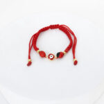 Pulsera protectora de huayruros y ojo turco ACERO