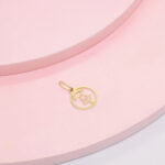 Dije Niña en circulo ORO 18K