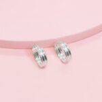 Argolla Cinta con filas Plata