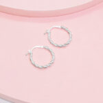 Argolla trenzada plata