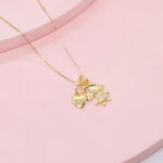 Set Niña y corazón semi bombeado Acero