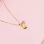 Set Corazón semi bombeado y punto de luz Acero