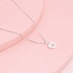 Set Corazón con estrella calada plata