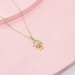 Set Niña con 2 colitas y zircones Acero