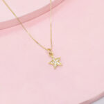 Set Estrella con zircones Acero