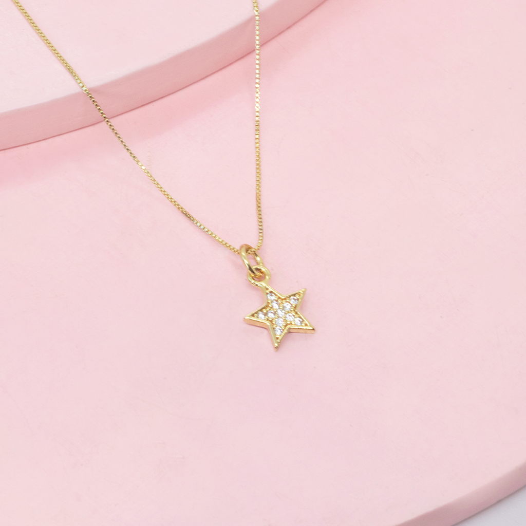 cad estrella sircones acero Set Estrella con zircones Acero - Imagen 1