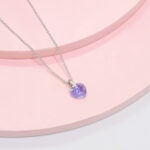 Set Corazón swarovski Plata