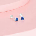 Arete Corazón Bisel plata - Imagen 2