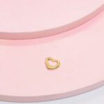 Dije Corazón marco pasante ORO 18K