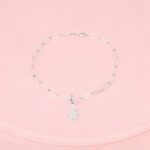 Pulsera clip Niño a láser plata