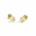 Trébol Bisel 4 pétalos oro 18K