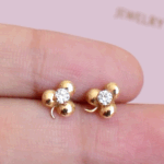 Trébol con Engaste oro 18K - Imagen 3