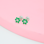 Arete roseta plata - Imagen 2