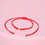 Pulsera protectora mitad tejido con billa Oro