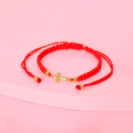 Pulsera protectora cruz oro