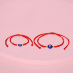 Pulseras protectoras ojo turco azul mamá e hija oro